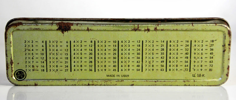 Пенал с таблицей умножения из советского союза