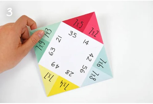 Шаг 3. Оригами с таблицей умножения