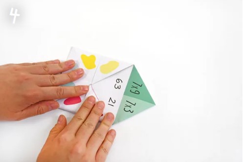 Шаг 4. Оригами с таблицей умножения